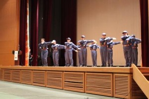 「応急手当体操」を発表する伊万里市消防団員の皆様！